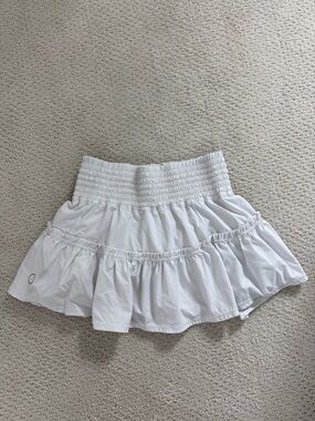The Bubble White Tiered Smocked Waist Skirt